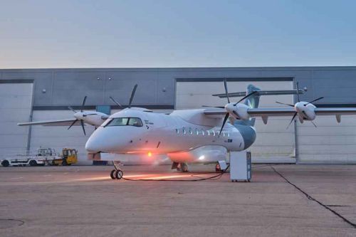 Pierwszy prototyp hybrydowo-elektrycznego samolotu komunikacji regionalnej ES-30 / Zdjęcie: Heart Aerospace – Patrik Olsson