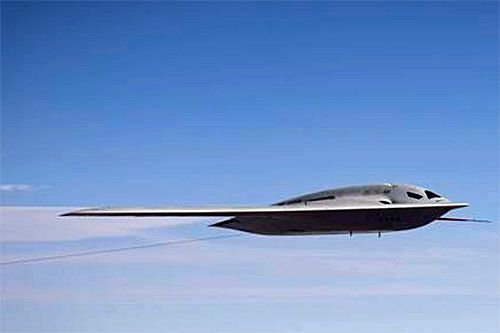 Prototyp bombowca strategicznego nowej generacji B-21 Raider w kolejnym locie testowym / Zdjęcie: Northrop Grumman