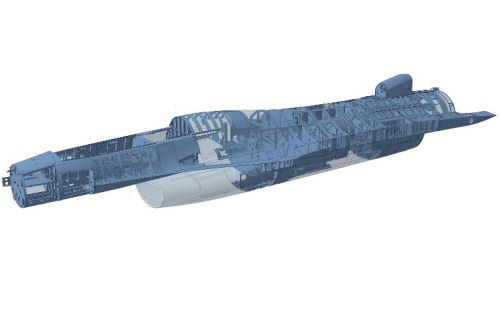 Cyfrowa makieta kadłuba samolotu F-16 Block 70/72 / Ilustracja: PZL-Mielec