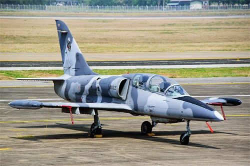 Samolot L-39ZA/ART Albatros nr ser. KhF1-22/37, zn. burtowe 41122, na płycie lotniska w bazie lotniczej Chiang Mai podczas uroczystości wycofania tego typu samolotu ze służby w RTAF, 31 marca 2021 / Zdjęcie: RTAF