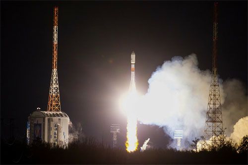 Rakieta nośna Sojuz-2.1a z satelitą obserwacyjnym Kondor-FKA Nr 2 startuje z kosmodromu Wostocznyj / Zdjęcie: Roskosmos