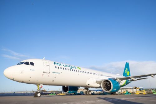 A321XLR narodowego przewoźnika Irlandii noszą znaki rejestracyjne EI-XLR (St Lelia / Liadhain, na zdjęciu) i EI-XLT (St Melanie / Mella) / Zdjęcie: Aer Lingus