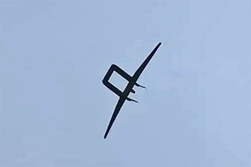 Seryjny samolot bezzałogowy WZ-9 Divine Eagle w prawdopodobnie pierwszym locie / Zdjęcie: kadr z nagrania opublikowanego w chińskim Internecie