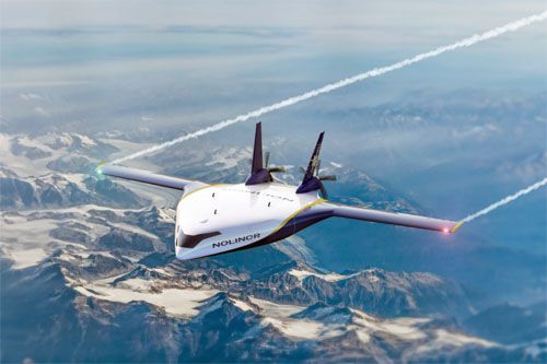 Wizja samolotu cargo z rozmytym kadłubem Kona w barwach kanadyjskiej linii lotniczej Nolinor Aviation / Ilustracja: Natilus