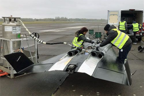 Przygotowanie do startu napędzanego czterema silnikami odrzutowymi pojazdu doświadczalnego 007 MIRA II, Peenemünde, 29.10.2024 / Zdjęcia: POLARIS Raumflugzeuge