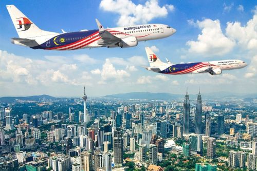 Wizualizacja Boeingów 737-8 i 737-10 w barwach Malaysia Airlines / Ilustracja: Boeing 