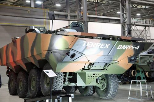 Wielozadaniowy kołowy bojowy wóz piechoty Terrex – Barys A 8x8 w czasie oficjalnej prezentacji w Astanie / Zdjęcie: MO Kazachstanu