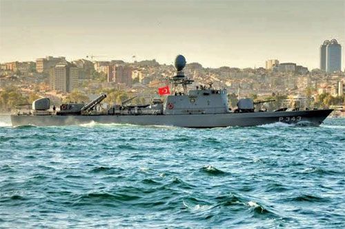 Szybka łódź szturmowa TCG Volkan (P-343) / Zdjęcie: via X