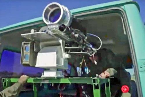 Prototyp laserowego systemu do zwalczania bsl Trizub / Zdjęcie: kadr z filmu SBS
