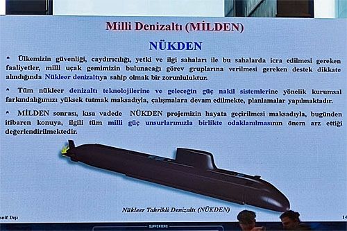Obraz z prezentacji kontradmirała Timura Yılmaza, dowódcy tureckiej floty okrętów podwodnych