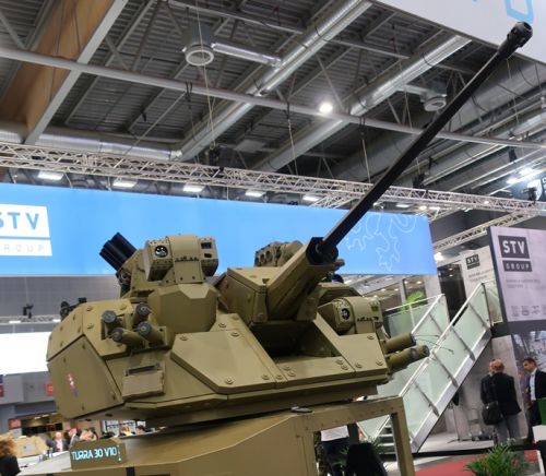 Wieża Turra 30 v10 może być wyposażona w rozwijany przez EVPÚ aktywny system ochrony pojazdu Harpia
