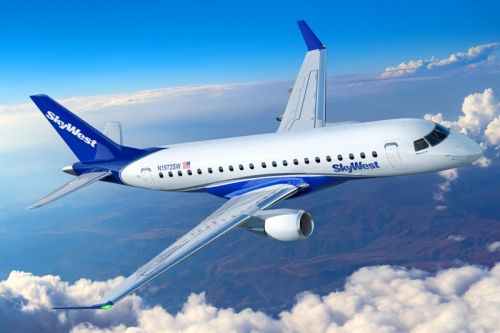 Wizualizacja E175 w barwach SkyWest / Ilustracja: Embraer