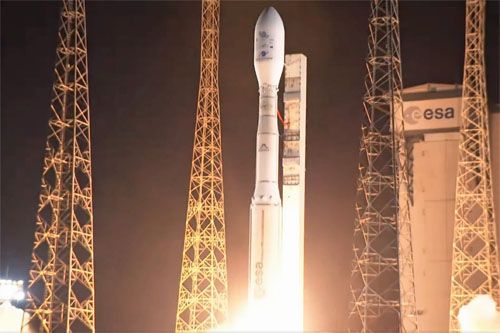 Rakieta nośna Vega C startuje do misji z Centrum Kosmicznego w Gujanie Francuskiej, 26 lipca 2025 o 02:03 UTC / Zdjęcie: ESA