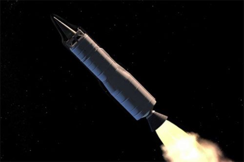 Silnik rakietowy drugiego stopnia dla międzykontynentalnej rakiety balistycznej Sentinel / Zdjęcie: Northrop Grumman