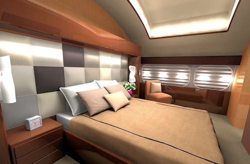 Koncepcja wyposażenia kabiny Boeinga 787 dla VIP-ów / Rysunek: Boeing   