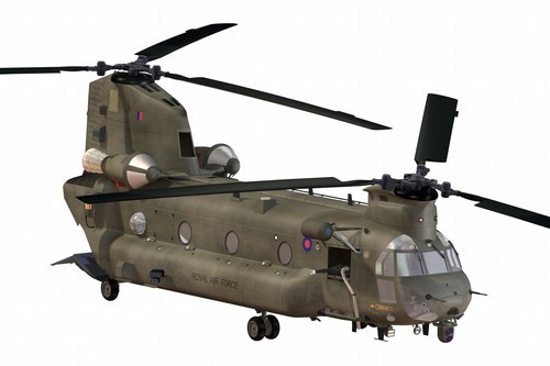 Komputerowa wizja CH-47 Mk 6. Kadłub śmigłowca zostanie wykonany w nowej, mniej pracochłonnej technologii. Brytyjski Chinook zostanie wyposażony w głowicę FLIR, maszt dla wyciągarki ratunkowej oraz wybrane przez odbiorcę systemy awioniki, łączności i samoobrony / Rysunek: Boeing