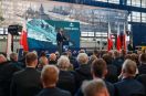 Cięcie blach przyszłego ORP Burza