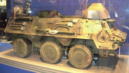 Do prób C-IED zastosowano zakupiony specjalnie od Bundeswehry transporter Fuchs. Diehl spodziewa się uzyskania pierwszych zamówień na C-IED już w 2008 / Zdjęcie: Grzegorz Hołdanowicz