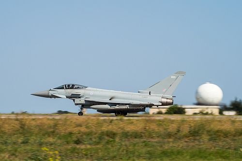 Typhoon RAF podczas misji Air Policing w Rumunii / Zdjęcie: Crown Copyright