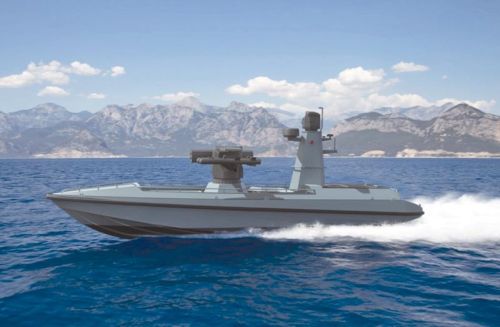 Tak prezentuje się turecki Posłaniec – Ulaq, proponowany Polsce jako wyposażenie pokładowe fregat programu Miecznik / Rysunek: ARES – Meteksan  