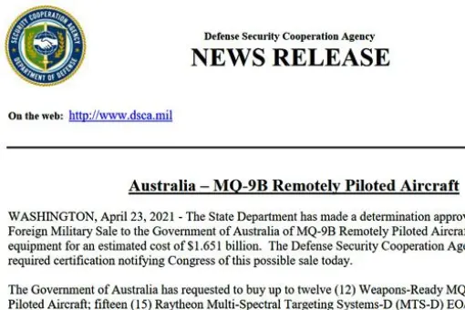 Australia kupuje 12 MQ-9B