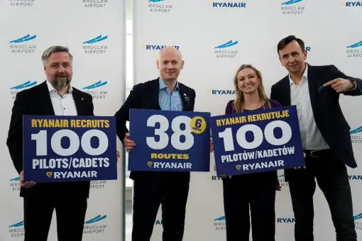 Zimowy rozkład Ryanair dla Wrocławia