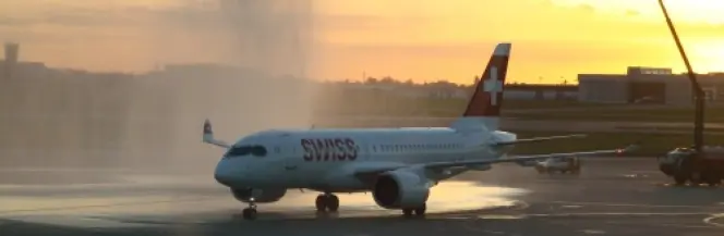CS100 Swiss na Lotnisku Chopina