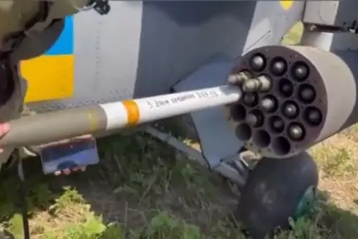 Ukraiński Mi-24 z zachodnimi npr