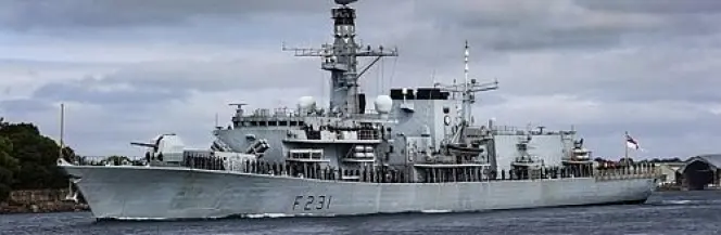 HMS Argyll w drodze na Pacyfik