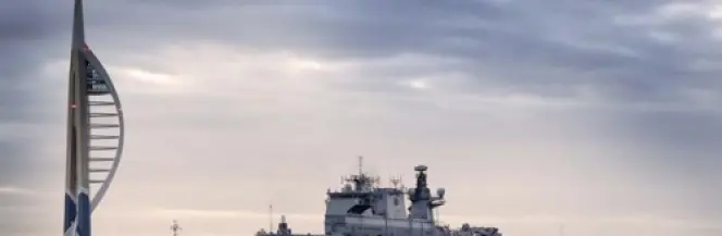 HMS Ocean ostatni raz w Portsmouth