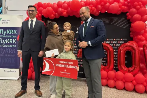 100 tys. pasażerów THY w Krakowie