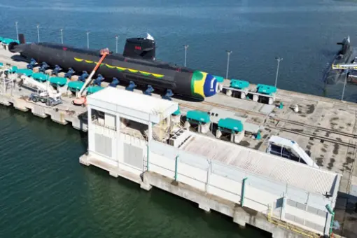 Wodowanie czwartego okrętu podwodnego typu Riachuelo