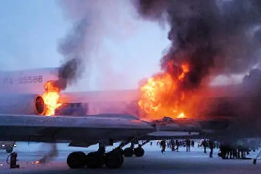 Wybuch silnika Tu-154