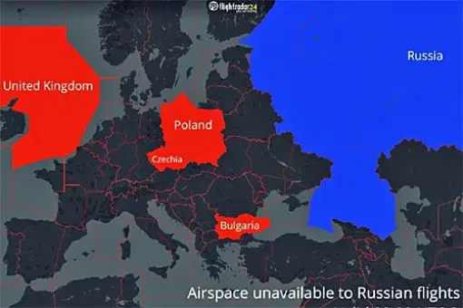 Zakazy lotów dla samolotów rosyjskich
