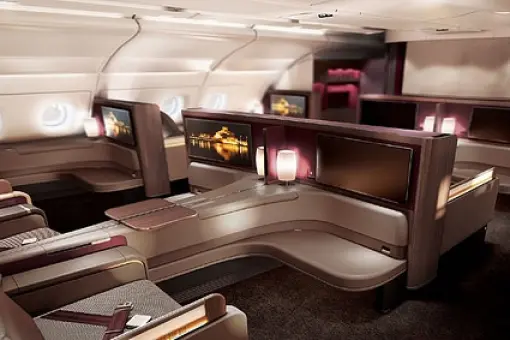 Wystrój katarskich A380