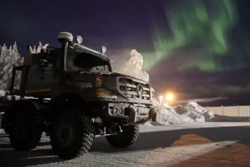 Zimowe testy Mercedes-Benz Zetros