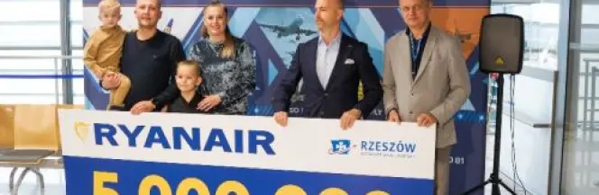 5 mln pasażerów Ryanaira w Jasionce