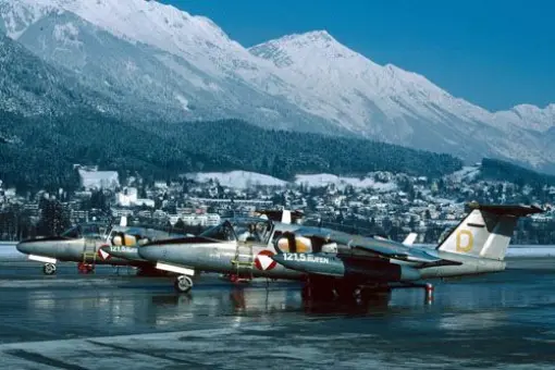 Austriackie Saab 105Ö uziemione