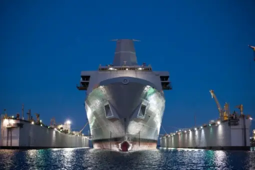 Wodowanie USS Portland