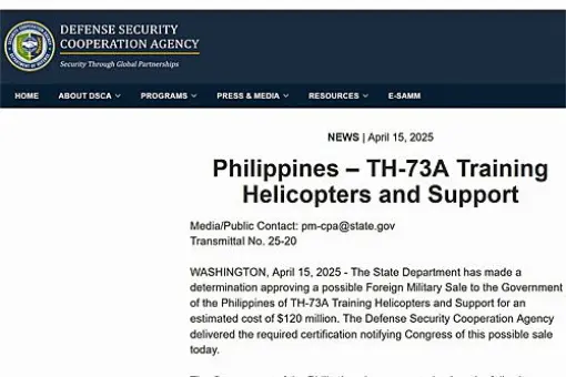 Zgoda USA na TH-73A dla Filipin