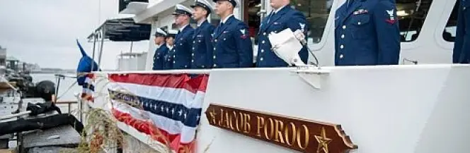 USCGC Jacob Poroo w linii