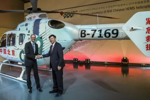 Pierwszy medyczny EC135 w ChRL