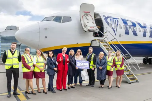 20 mln pasażerów Ryanair w Gdańsku