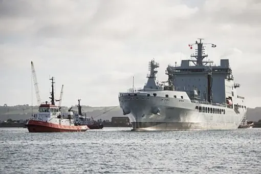 RFA Tiderace dotarł do Wielkiej Brytanii