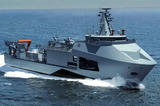 Położenie stępki pod Ratownika