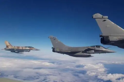 Rafale M nad Izraelem 